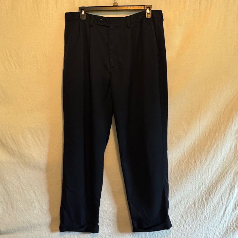 B-87 Men’s Alan Flusser Golf Black Pleated‎ Pants Size 38x32